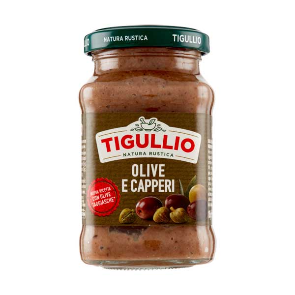 Tigullio Pesto met Olijven en Kappertjes – Rijke Mediterrane Smaak Tigullio Pesto met Olijven en Kappertjes 190g – Italiaanse pesto