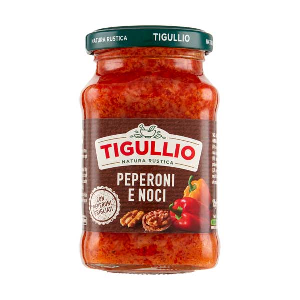 Tigullio Pesto Paprika en Walnoten – Authentieke Italiaanse Smaakexplosie Tigullio Pesto Paprika en Walnoten 190g