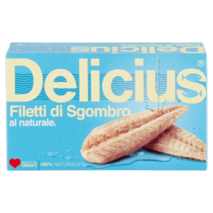 Delicius Makreel Filets Naturel in een 85g blikje