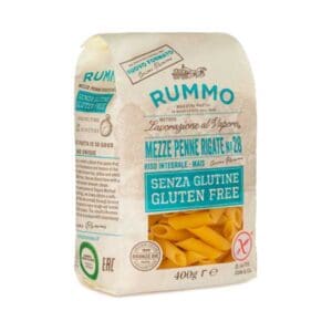Mezze Penne Rigate nr 28 GLUTENVRIJ | 400g | RUMMO 1 Rummo Mezze Penne Rigate nr. 28 glutenvrij - Perfecte glutenvrije penne