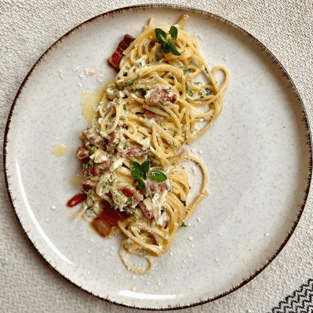 Spaghetti con Pancetta 1 Spaghetti con Pancetta