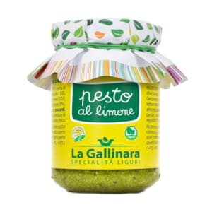 Pesto al Limone 130g | LA GALLINARA 1 La Gallinara Pesto al Limone – pesto met citroen en basilicum.