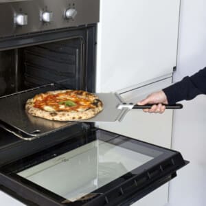 Pizzaschep met kort handvat | Gi.Metal 3 Gi.Metal Classica Pizza Peel, blad 30 cm, steel 25 cm, voor thuisgebruik.