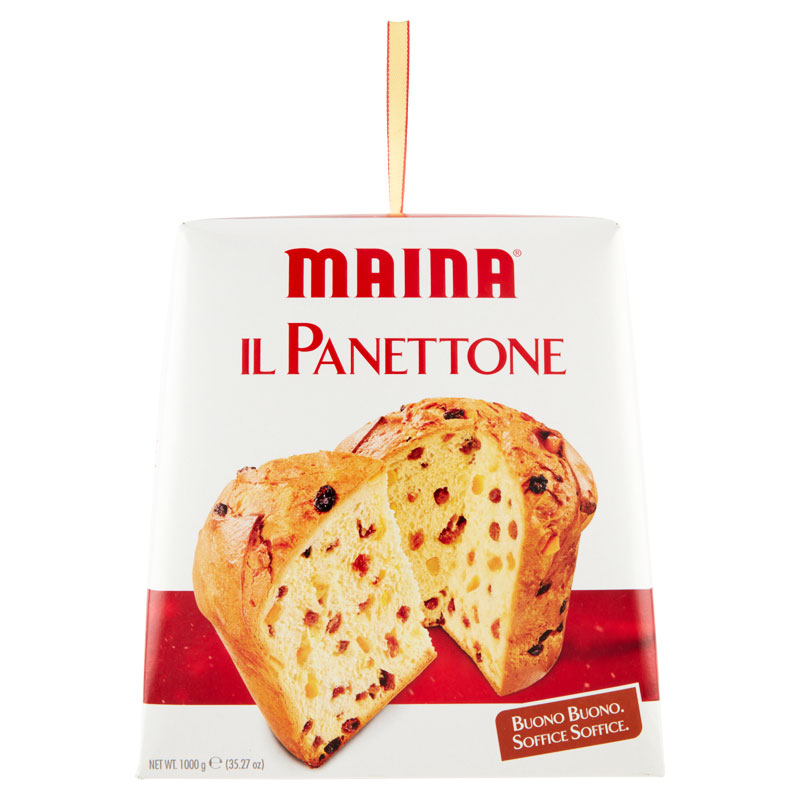 Maina Il Panettone 1000 g – Italiaanse kerstpanettone met rozijnen | Maina Maina Il Panettone – Authentieke Italiaanse panettone met rozijnen en gekonfijt fruit