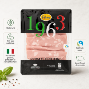 mortadella zonder glutine Felsineo rijk aan eiwitten verpakking